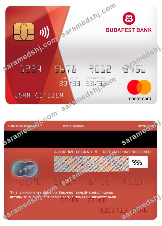 Hungary Budapest bank mastercard